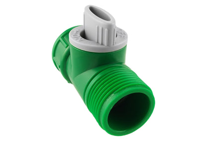 Tap Adapter with Valve 3/4" BSPM-F Green/Grey - Best4Trade-Retail