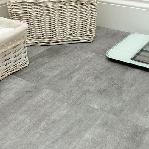 SISU Grey Limestone Click Vinyl Flooring Tiles - 305mm x 610mm (10 Pack) - EnviroBuild