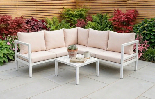 Havana 5 Seater Aluminium Corner Garden Sofa Set - MINT Outdoor