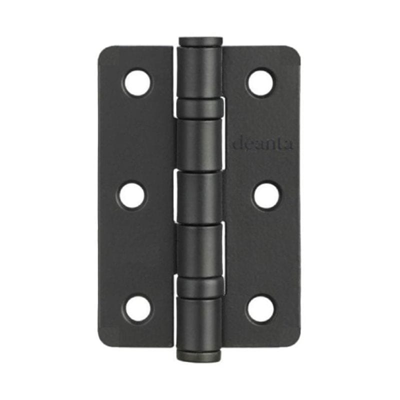 Deanta Black Steel BSEN1935 Pair Hinges - 76mm x 50mm x 2mm - Square - Deanta Doors