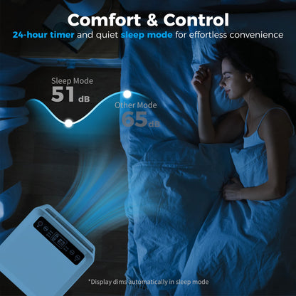 HOMCOM Portable Air Conditioner 9000 BTU, Air Conditioning Unit with Digital Display for Room up to 28㎡