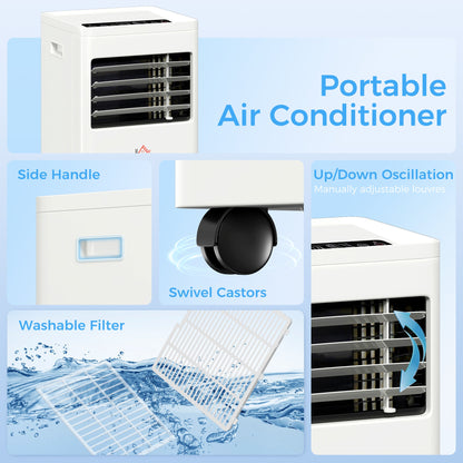 HOMCOM Portable Air Conditioner 9000 BTU, Air Conditioning Unit with Digital Display for Room up to 28㎡