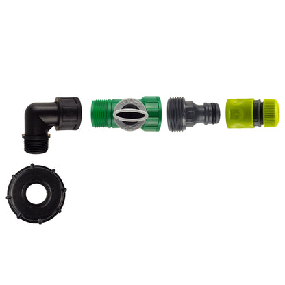 IBC 2” S60X6 Cap with Elbow Fitting, Quick Connector, Valve and Hose Connector - Best4Trade-Retail