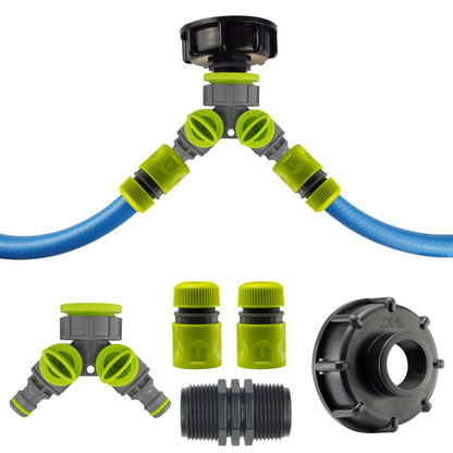 IBC 2” S60X6 Cap with Two Way Valved Splitter and Hose Connector - Best4Trade-Retail