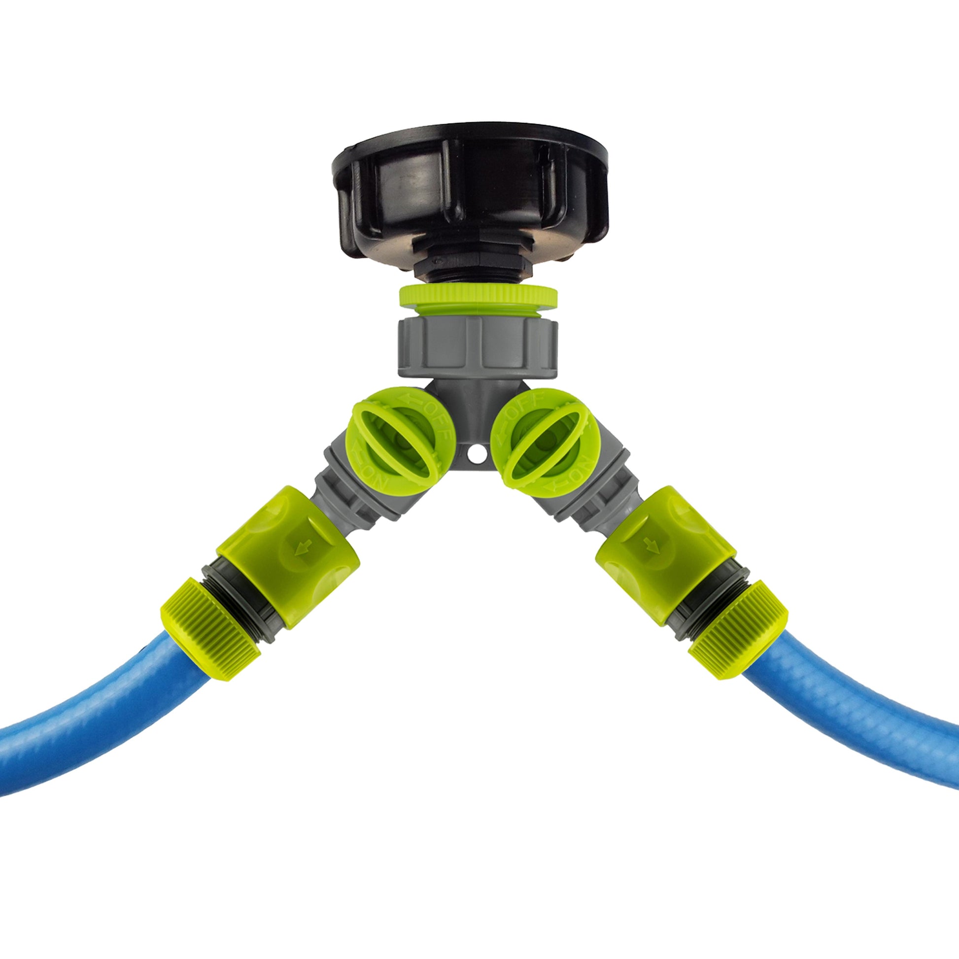 IBC 2” S60X6 Cap with Two Way Valved Splitter and Hose Connector - Best4Trade-Retail
