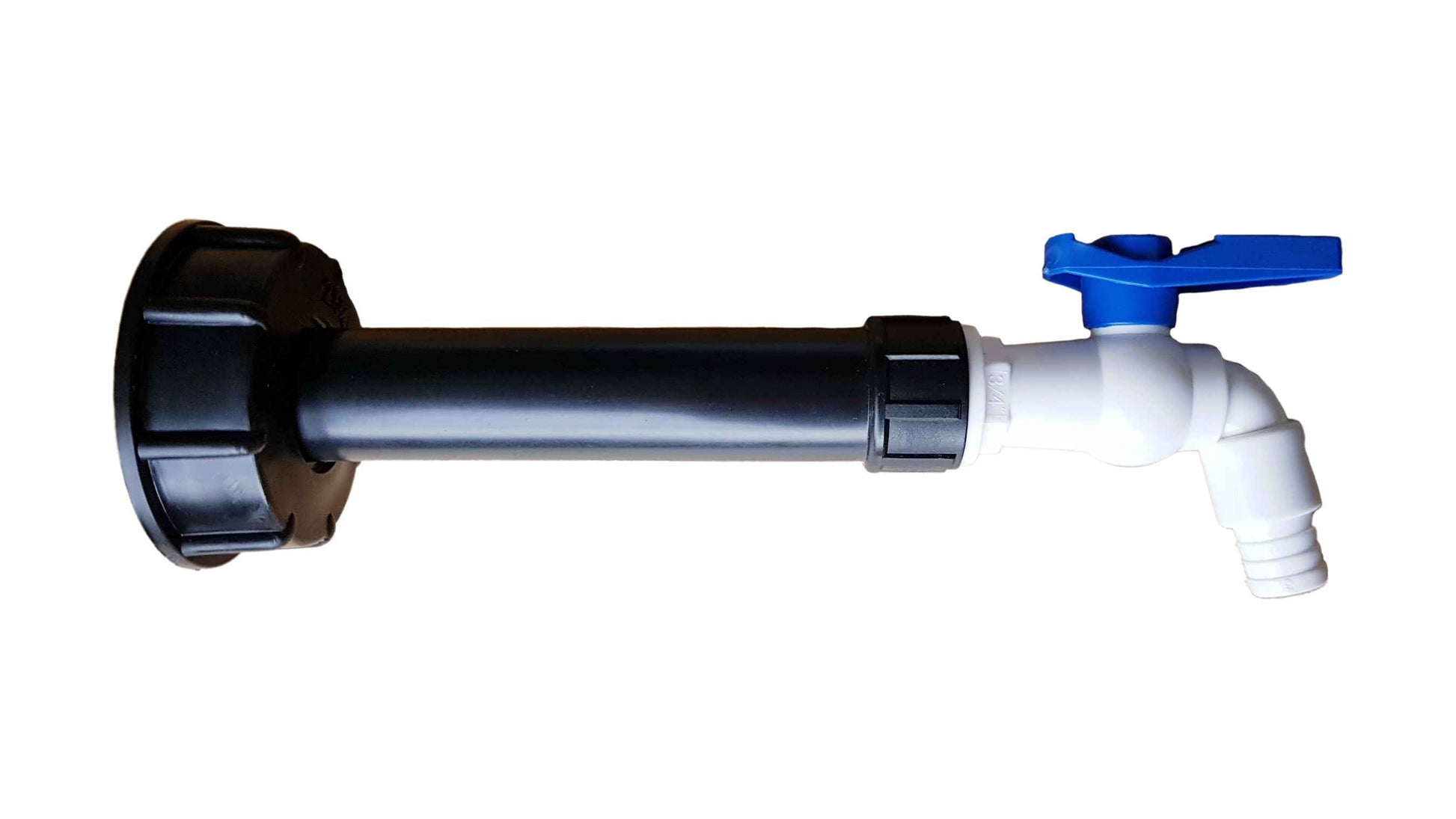 IBC 2” S60X6 Cap with Filter Extension and White Blue Plastic Tap - Best4Trade-Retail