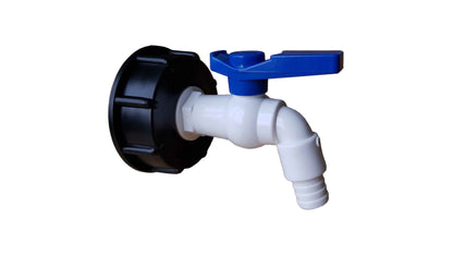 IBC 2” S60X6 Cap with White Blue Plastic Tap - Best4Trade-Retail