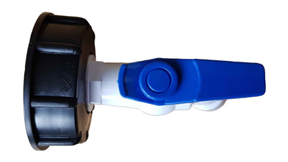 IBC 2” S60X6 Cap with White Blue Plastic Tap - Best4Trade-Retail