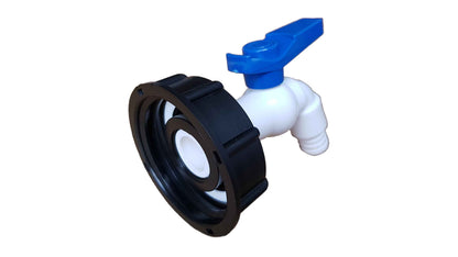 IBC 2” S60X6 Cap with White Blue Plastic Tap - Best4Trade-Retail