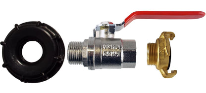 IBC 2” S60X6 Cap with BSPM-F Lever Valve and Geka Type Fitting - Best4Trade-Retail