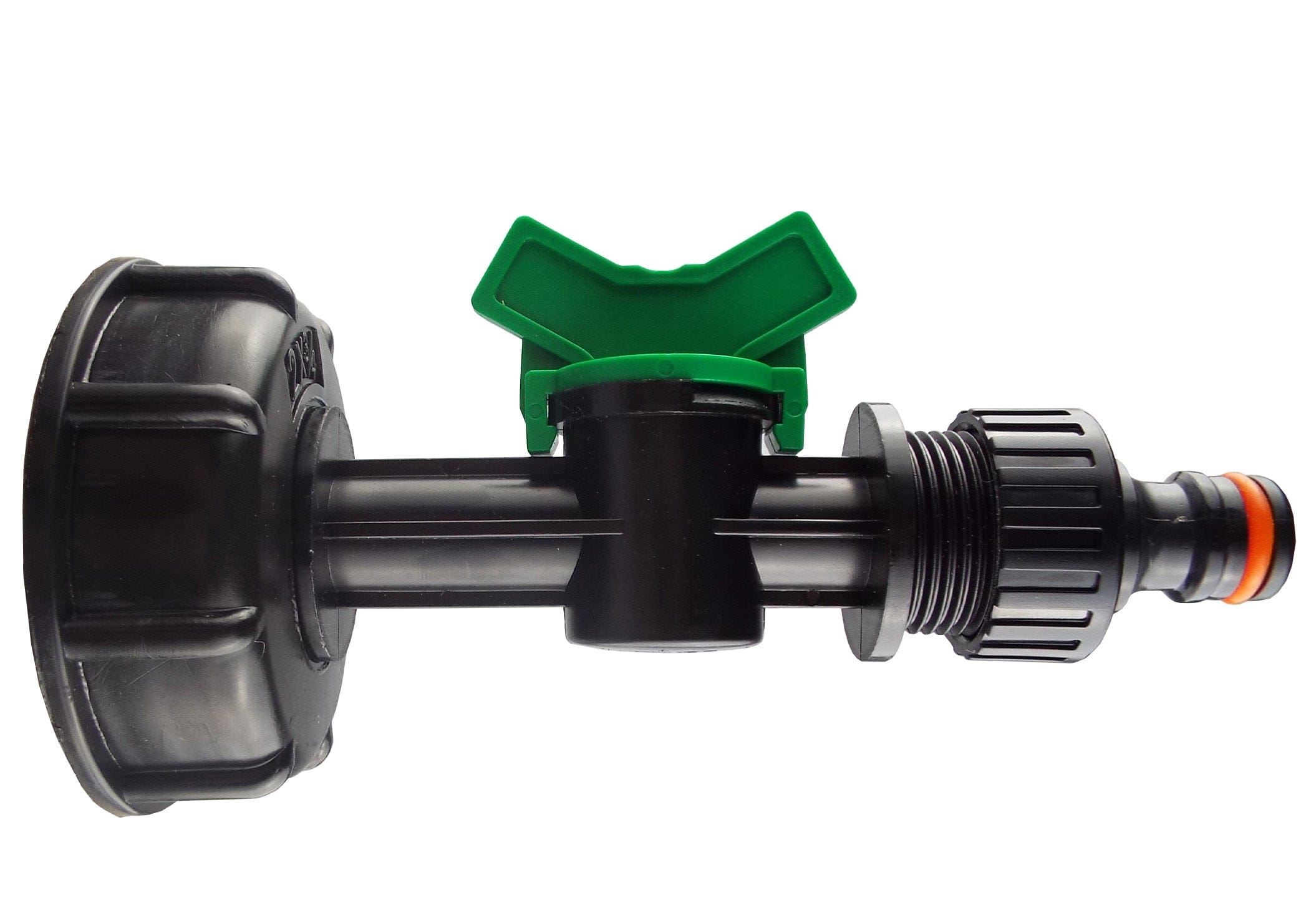 IBC 2” S60X6 Cap with In-Line Valve and Male Quick Connector – Build4less