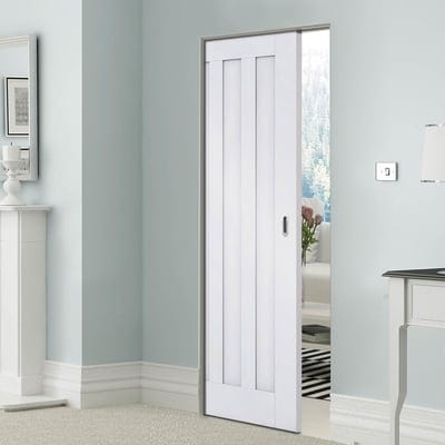 Idaho White Primed 3 Panel Interior Door - 1981mm x 762mm - LPD Doors