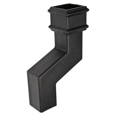 Brett Martin Cascade Square 65mm Down Pipe 115mmm Offset (Cast Iron Effect) - Brett Martin