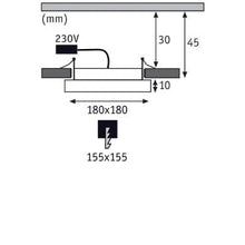 Load image into Gallery viewer, Areo Square LED Recessed Panel 180x180mm Warm White - White - Paulmann
