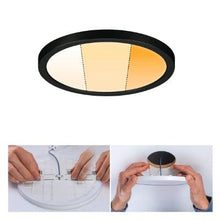 Load image into Gallery viewer, Areo VariFit Round LED Recessed Panel 175mm 3 Step Dim To Warm - Black - Paulmann
