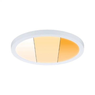 Areo VariFit Round LED Recessed Panel 230mm 3 Step Dim To Warm - White - Paulmann