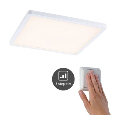 Areo VariFit Square LED Recessed Panel 230x230mm Warm White - White - Paulmann