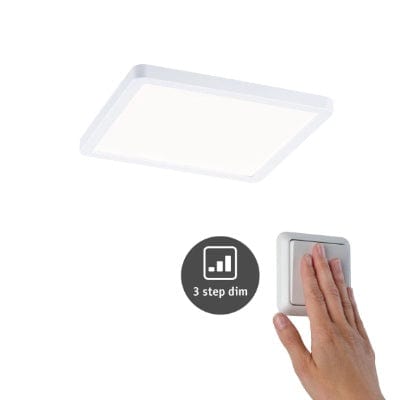 Areo VariFit Square LED Recessed Panel 175x175mm Neutral White Dimmable - White - Paulmann