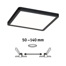 Load image into Gallery viewer, Areo VariFit Square LED Recessed Panel Smart Home Zigbee 175x175mm Tunable White - Black - Paulmann
