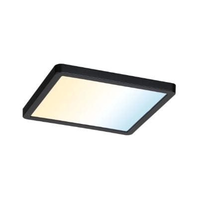 Areo VariFit Square LED Recessed Panel Smart Home Zigbee 230x230mm Tunable White - Black - Paulmann