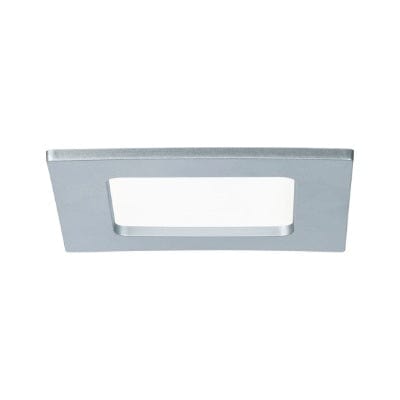 Square LED Recessed Panel IP44 115x115mm Neutral White - Chrome - Paulmann