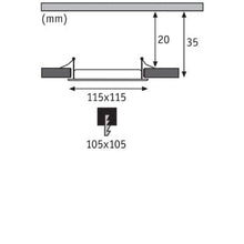 Load image into Gallery viewer, Square LED Recessed Panel IP44 115x115mm Neutral White - Chrome - Paulmann
