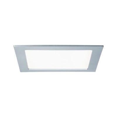 Square LED Recessed Panel IP44 220x220mm Neutral White - Chrome - Paulmann