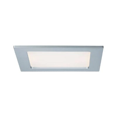 Square LED Recessed Panel IP44 165x165mm Warm White - Chrome - Paulmann