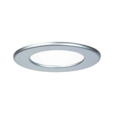 Round LED Recessed Panel IP44 115mm Neutral White - Chrome - Paulmann