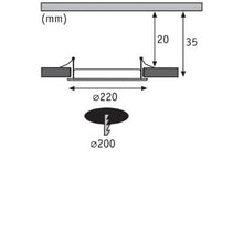 Load image into Gallery viewer, Round LED Recessed Panel IP44 220mm Neutral White - Chrome - Paulmann
