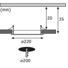 Load image into Gallery viewer, Round LED Recessed Panel IP44 220mm Neutral White - White - Paulmann
