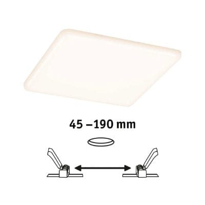 VariFit Veluna Square LED Recessed Panel IP44 185x185mm Warm White - Paulmann