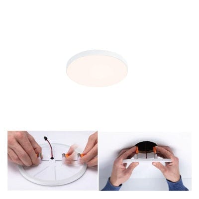 VariFit Veluna Edge Round LED Recessed Panel IP44 90mm Warm White - Paulmann