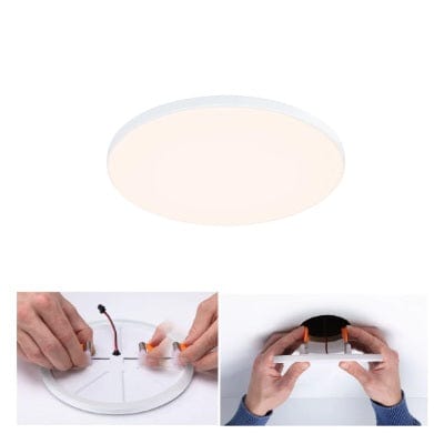 VariFit Veluna Edge Round LED Recessed Panel IP44 160mm Warm White - Paulmann