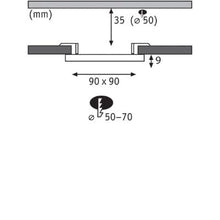 Load image into Gallery viewer, VariFit Veluna Edge Square LED Recessed panel IP44 90x90mm Neutral White - Paulmann
