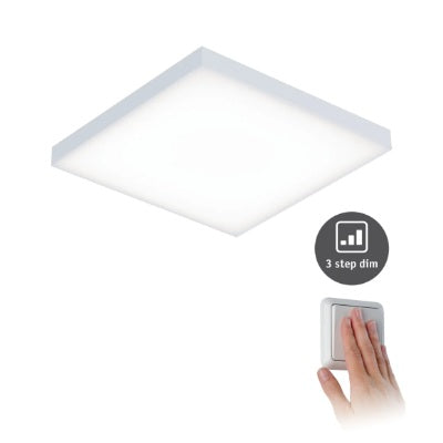 Velora Square LED Panel 225x225mm 3 Step Dimmable - Matt White - Paulmann