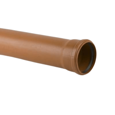 Brett Martin Underground 3M Single Socket Pipe - 100mm - Brett Martin