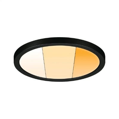 Areo VariFit Round LED Recessed Panel 230mm 3 Step Dim To Warm - Black - Paulmann