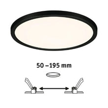 Load image into Gallery viewer, Areo VariFit Round LED Recessed Panel 230mm 3 Step Dim To Warm - Black - Paulmann
