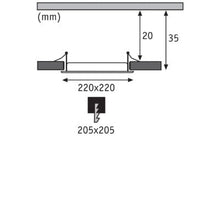 Load image into Gallery viewer, Square LED Recessed Panel IP44 220x220mm Neutral White - Chrome - Paulmann
