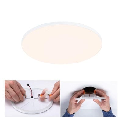 VariFit Veluna Edge Round LED Recessed Panel IP44 200mm Warm White - Paulmann