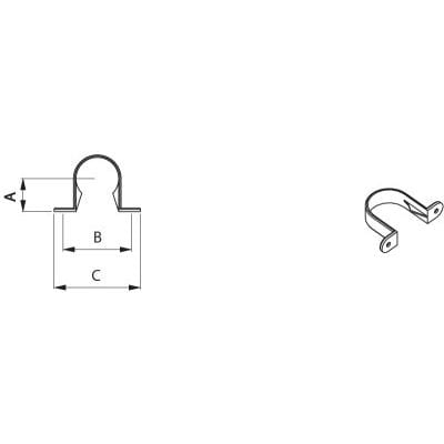 Brett Martin MuPVC Solvent Weld Waste 40mm Pipe Clip  - White - Brett Martin