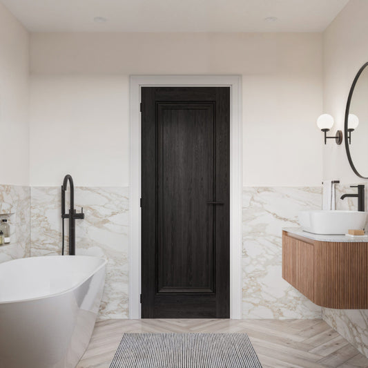 JB Kind Haddon Black Laminate Internal Fire Door FD30 - All Sizes