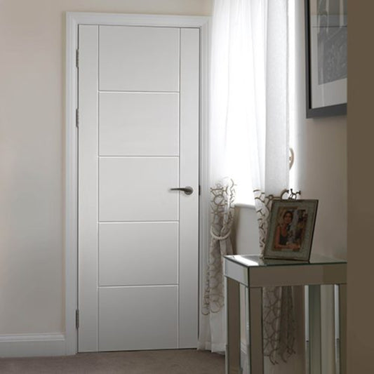 JB Kind Tigris White Primed Internal Door - All Sizes