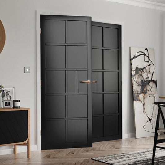 JB Kind Plaza Black Internal Door - All Sizes