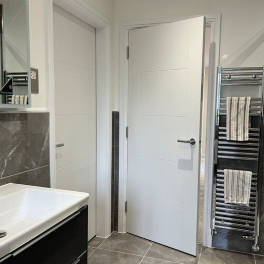 JB Kind Tigris White Primed Internal Fire Door FD30 - All Sizes