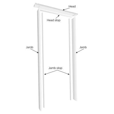 JB Kind Trenched White Primed Door Lining Set - All Sizes - JB Kind
