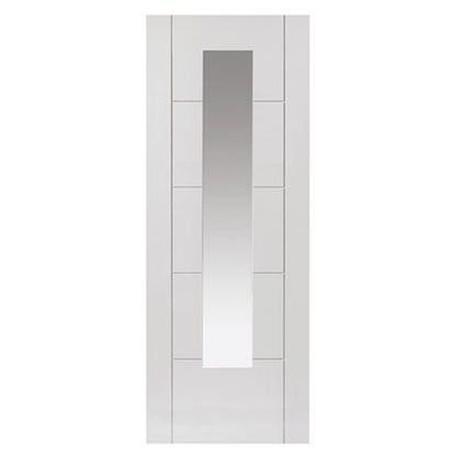 JB Kind Tigris White Primed Slim Glazed Internal Door - All Sizes