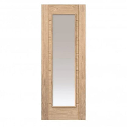 JB Kind Palomino Oak Pre-Finished Glazed Internal Door - All Sizes - JB Kind