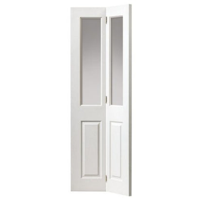JB Kind Canterbury White Glazed Bi-Fold Internal Door - 1981mm x 762mm x 35mm